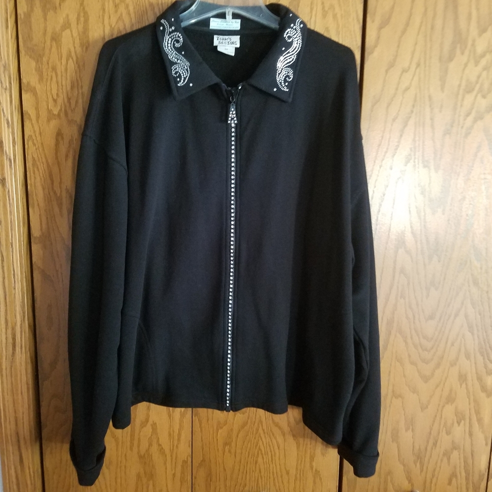Isaac's Designs Fleece Jacket w/ Rhinestones 3X